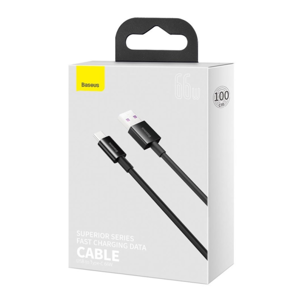 Kabel Baseus Superior Series Fast Charging na Type-C USB 66W crni 1m - CATYS-01