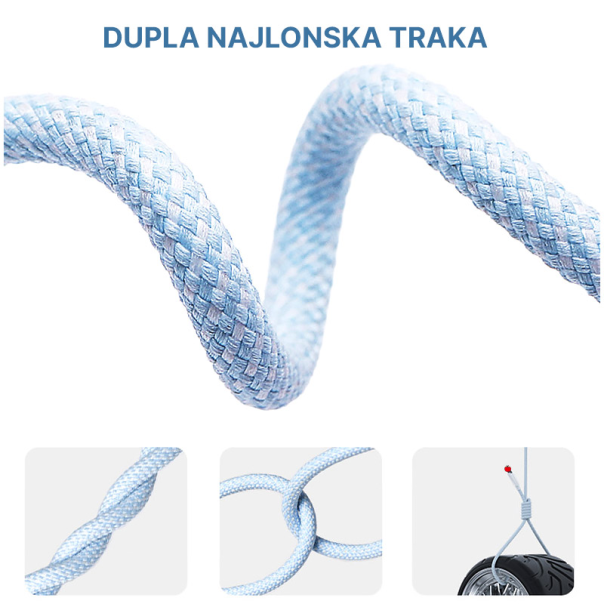 Kabel Braided iPhone PD Type-C na Type-C 20W pink 1m - 605967
