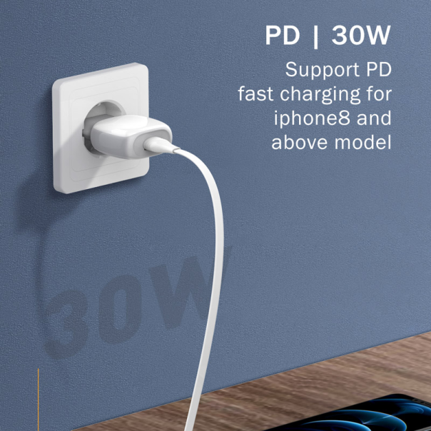 Kabel LDNIO LC131-I 30W Type-C na Lightning beli 1m - 600657