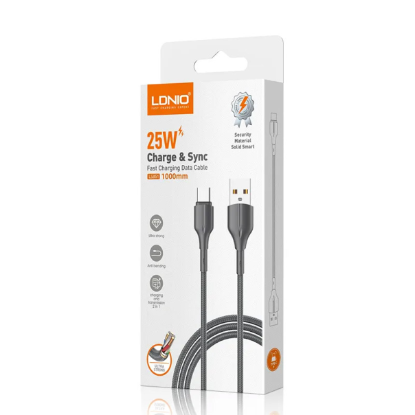 Kabel LDNIO LS851 25W USB na Type-C sivi 1m - 606113