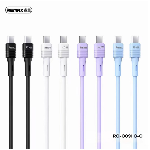 Kabel Remax Leya RC-C091 Type-C na Type-C 65W PD Fast Charging crni 1m - 605021