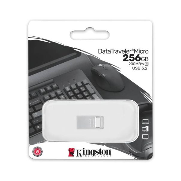 KINGSTON USB flash memorija 256GB DataTraveler Micro DTMC3G2, srebrna - USB01269