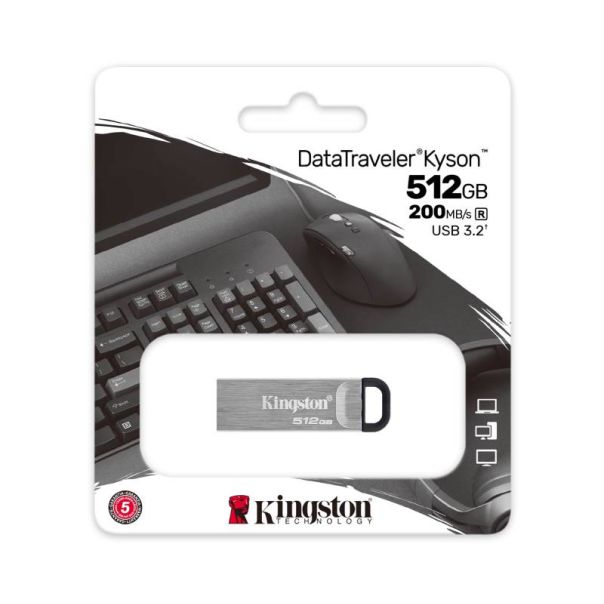 KINGSTON USB flash memorija 512GB DataTraveler Kyson DTKN, siva - DTKN-512GB-1