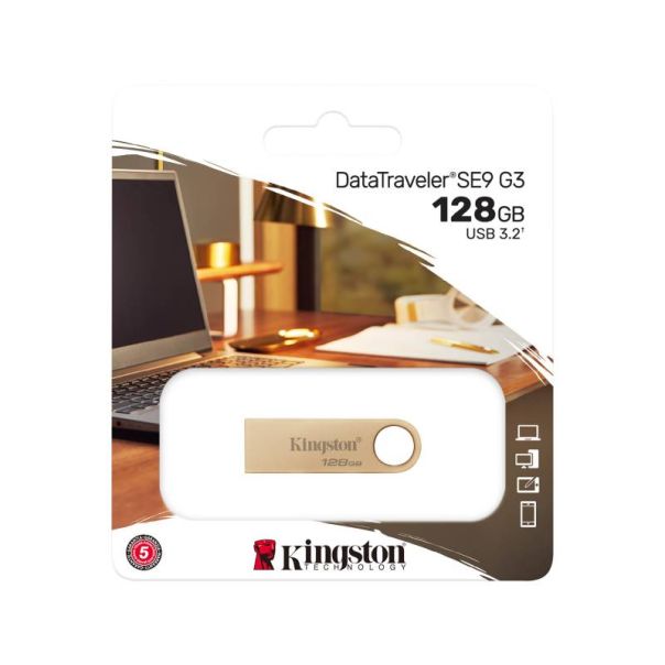 KINGSTON 128GB DataTraveler SE9 G3 USB 3.0 flash DTSE9G3/128GB champagne - DTSE9G3-128GB