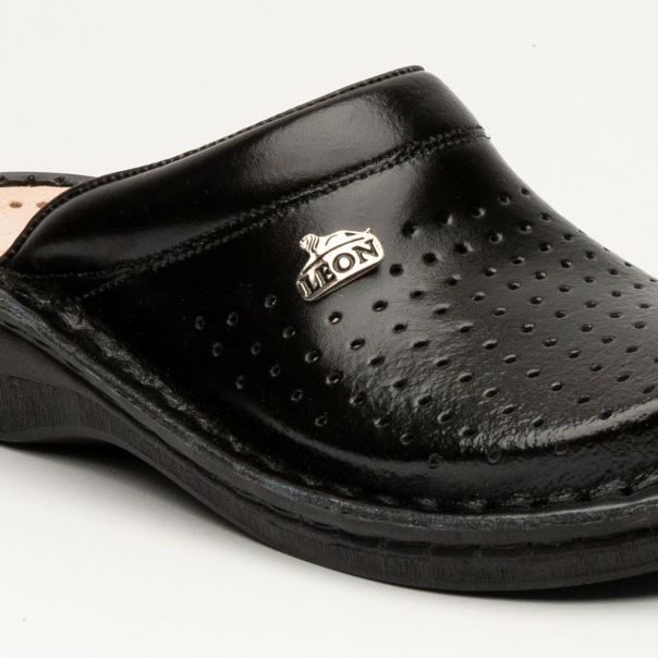 LEON Ženska papuča Elena II-crna - V200-CR