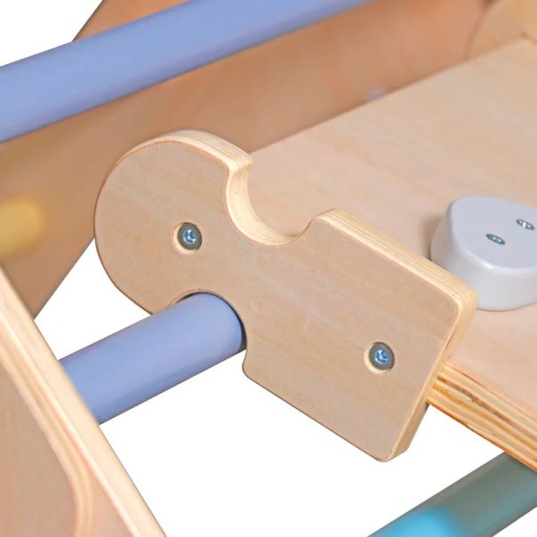 Pikler trougao KINDER HOME 2 u 1 Drvena penjalica i tobogan - V01F021