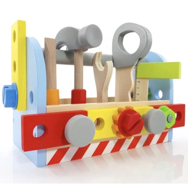 KINDER HOME Drveni alat u torbi,set za igru - V03D150