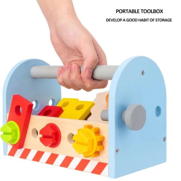 KINDER HOME Drveni alat u torbi,set za igru - V03D150