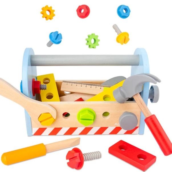 KINDER HOME Drveni alat u torbi,set za igru - V03D150