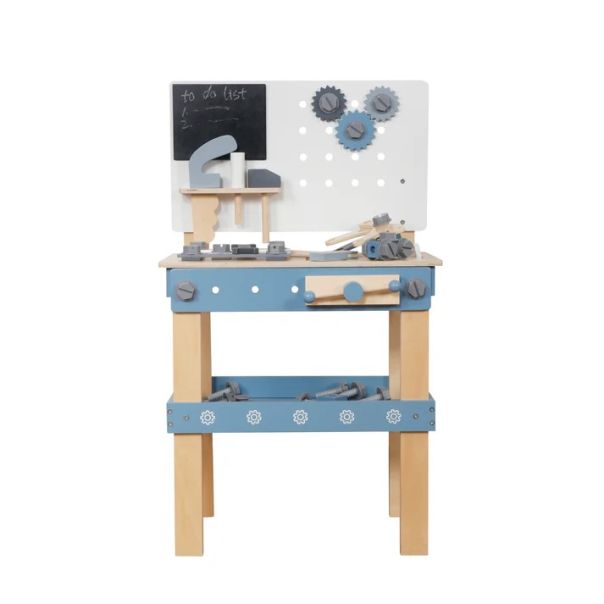 Dečija drvena radionica sa alatima, KINDER HOME, plava - V03D242C