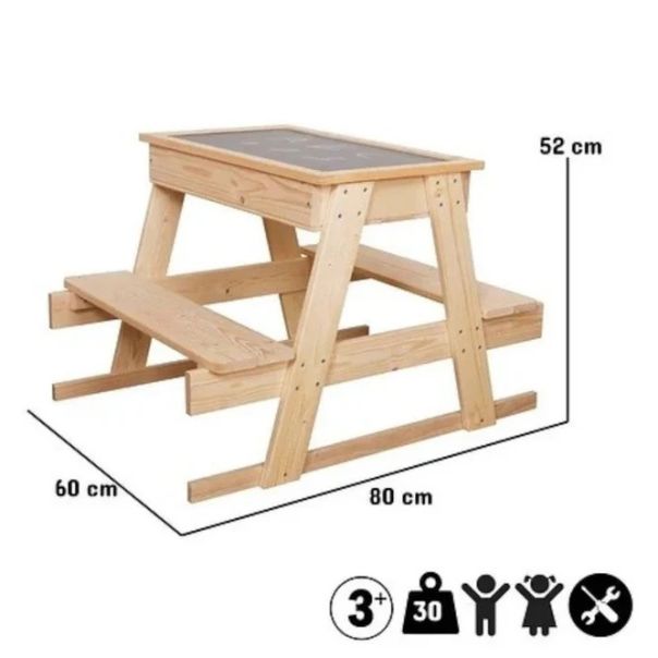 Dečiji piknik sto sa tablom i kutijom za odlaganje KINDER HOME - V08G434