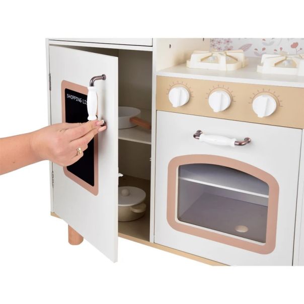 KINDER HOME Dečija drvena kuhinja – vintage stil sa elektronskim pločama za kuvanje - EP2988372