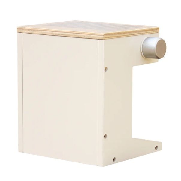 KINDER HOME Dečija drvena espreso mašina za kafu sa šoljicom belo-siva - V10D134