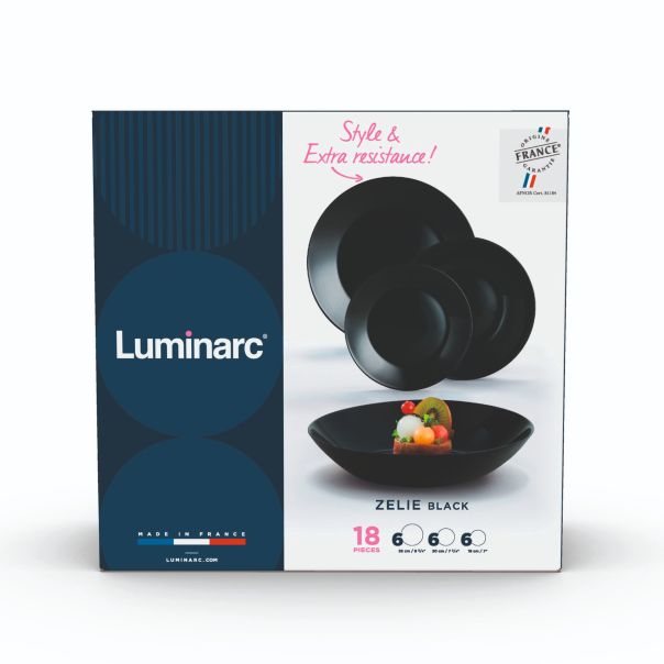 LUMINARC Set Zelie black 18/1 - V3894