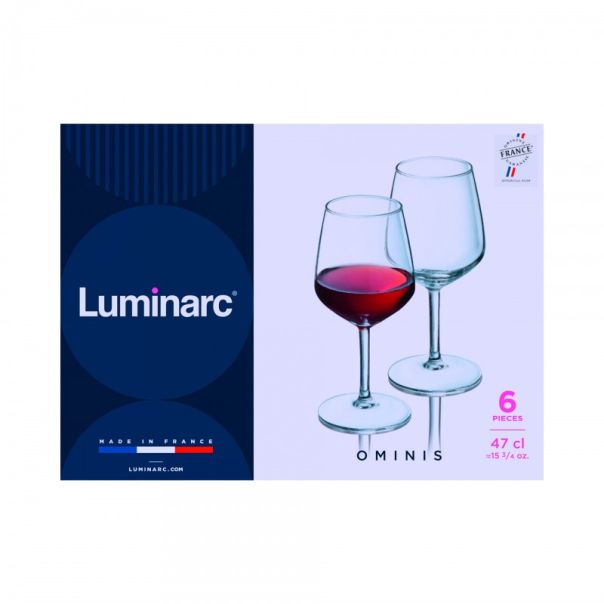 LUMINARC Set čaša  za vino 470ml Ominis case 6/1 - V6002