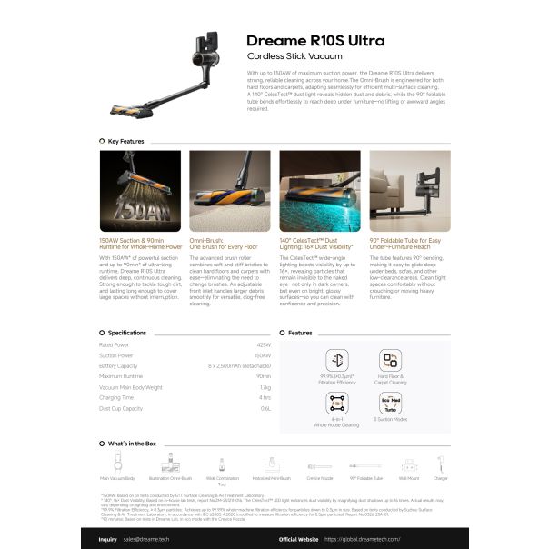 DREAME Štapni usisivač R10s Ultra - EP3013273