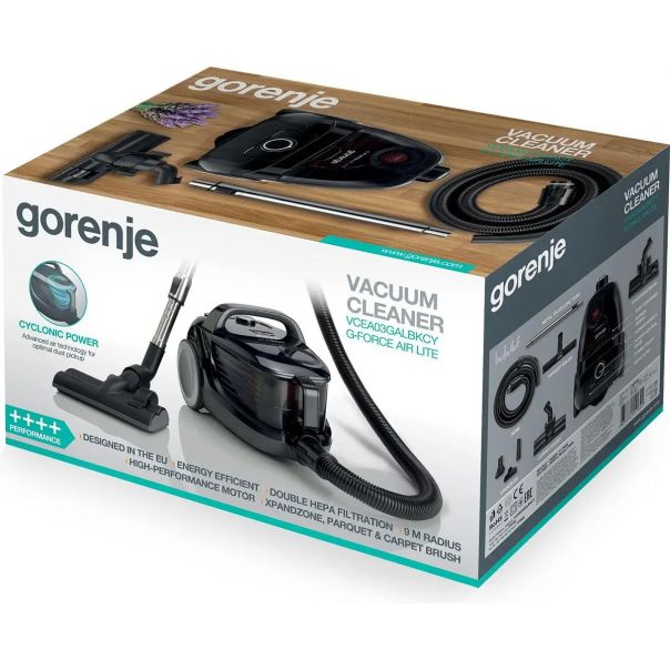 GORENJE Usisivač sa posudom za prašinu  VCEA03GALBKCY - VCEA03GALBKCY