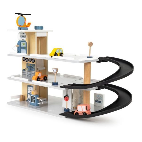 ECO TOYS Igračka drvena garaža sa liftom i autoperionicom - 1088-1-1-1
