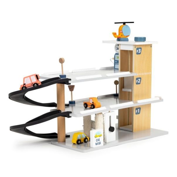 ECO TOYS Igračka drvena garaža sa liftom i autoperionicom - 1088-1-1-1