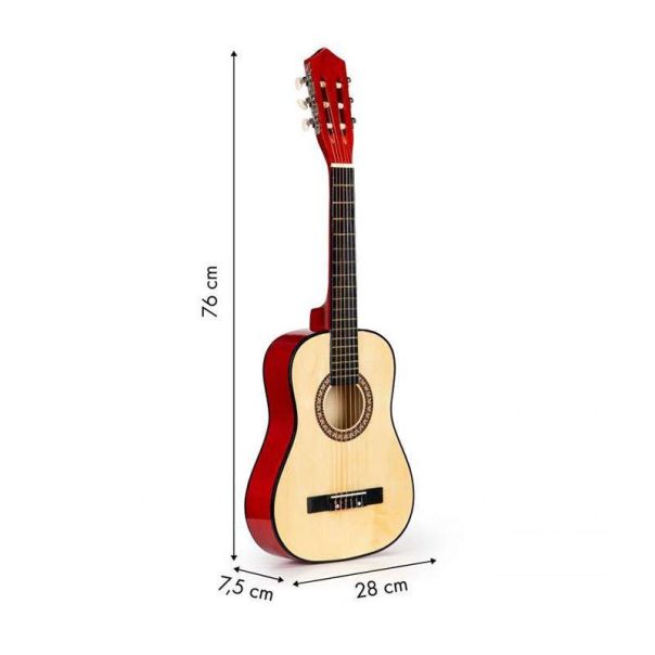 ECO TOYS Drvena gitara za decu, crvena - HX18022-30C