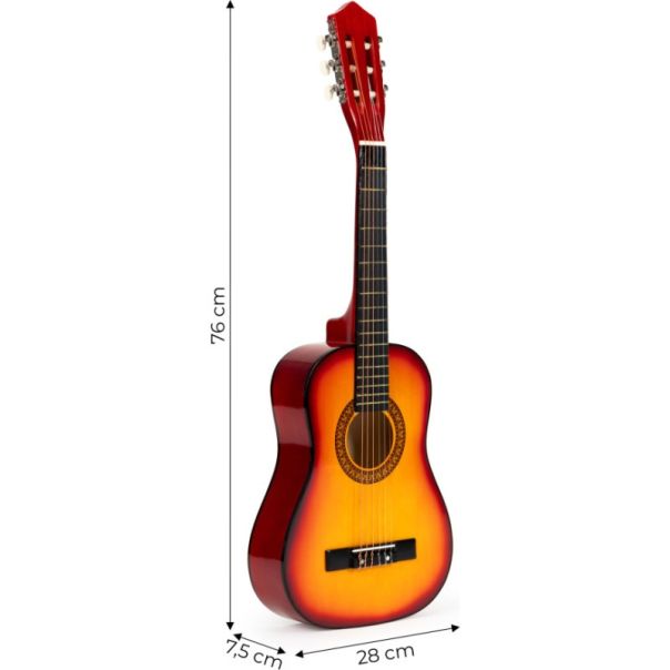 ECO TOYS Drvena gitara za decu, natural - HX18022-30