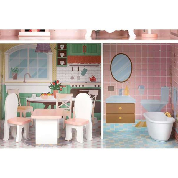 ECO TOYS Velika drvena kucica za lutke - EP2687987