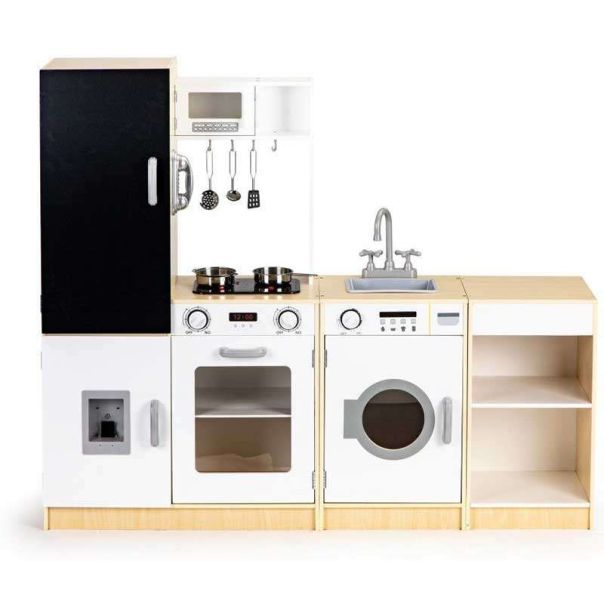 ECO TOYS Drvena kuhinja za decu Natur&White XXL - PLK547