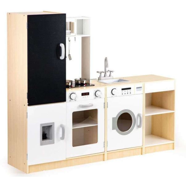 ECO TOYS Drvena kuhinja za decu Natur&White XXL - PLK547