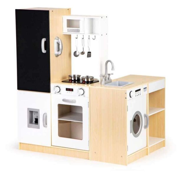ECO TOYS Drvena kuhinja za decu Natur&White XXL - PLK547