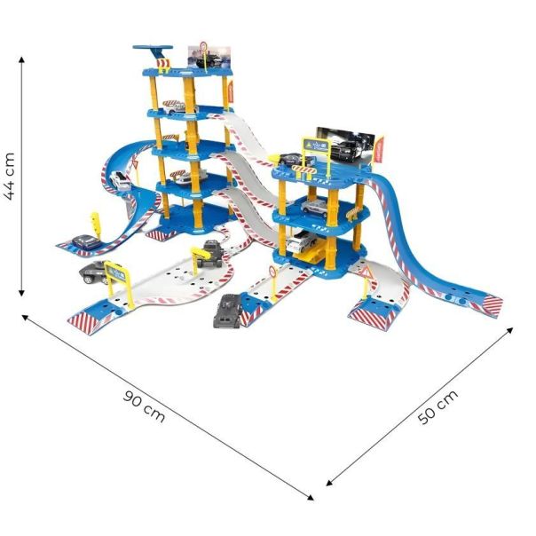 ECO TOYS Garaža policijska stanica na 4 nivoa, 100 delova - 660-A43