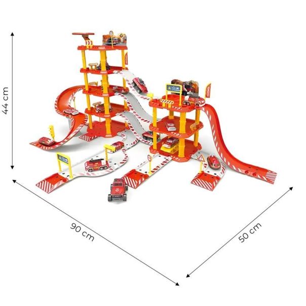 ECO TOYS Garaža vatrogasna stanica na 4 nivoa, 100 delova - 660-A42