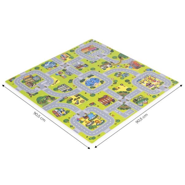 ECO TOYS Velika podne puzzle 90.5x90.5 cm City, 21 deo - ECOEVA018