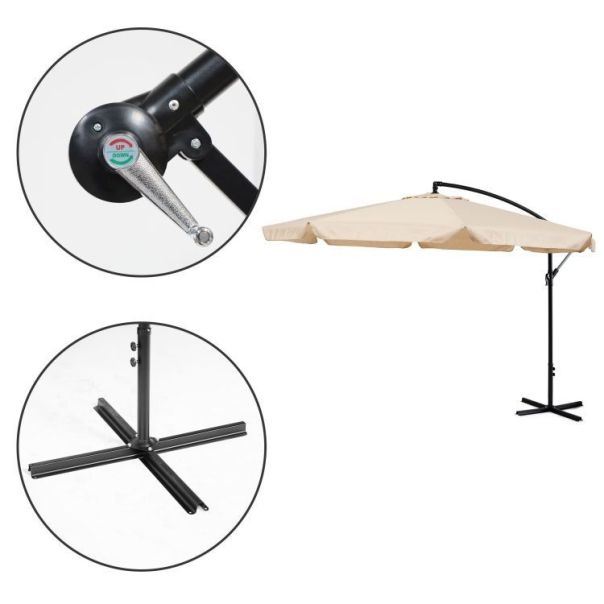 MODERNHOME Suncobran 3.5m, bež - SL-UM002B BEIG