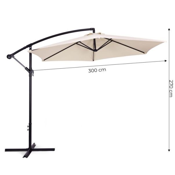 MULTIGARDEN Suncobran 3m, bež - XS-UMS021 BEIGE