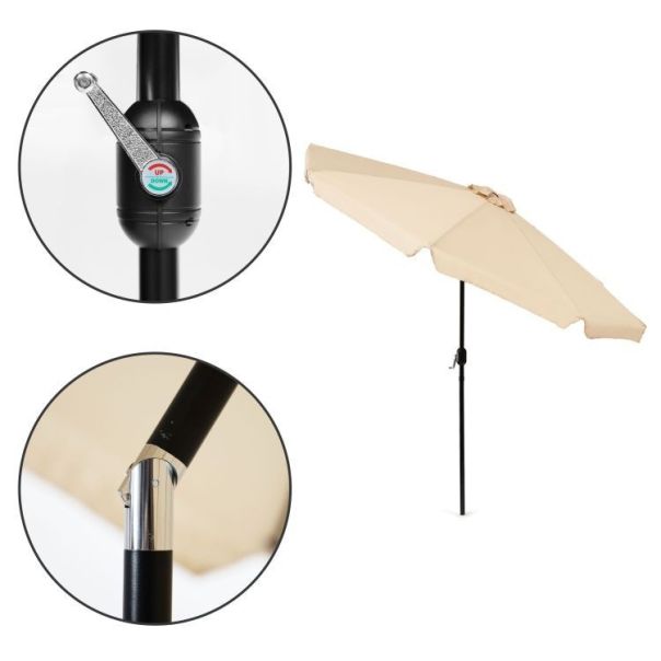 MULTIGARDEN Suncobran sa nagibom 3m, bež - SL-UM003B BEIGE