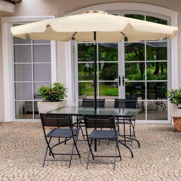 MULTIGARDEN Suncobran sa nagibom 3m, bež - SL-UM003B BEIGE