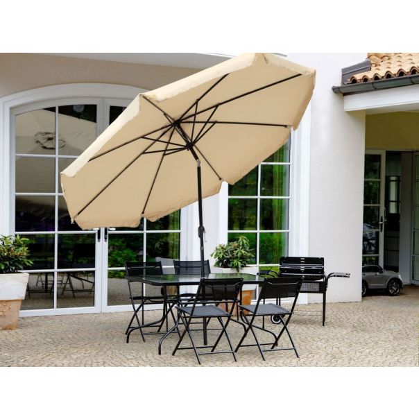 MULTIGARDEN Suncobran sa nagibom 3m, bež - SL-UM003B BEIGE