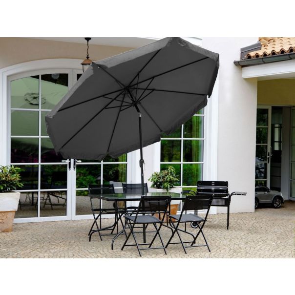 MULTIGARDEN Veliki 3m suncobran sa nagibom dark grey - EP2669308