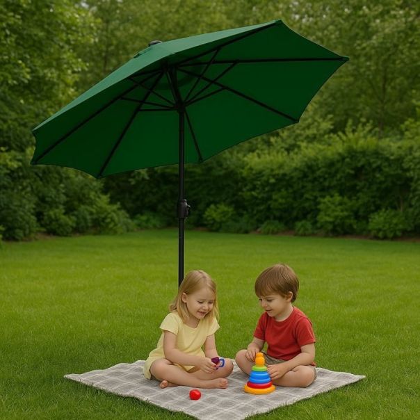 MULTIGARDEN Ugaoni suncobran 270cm, zelena - SL-UM003C GREEN