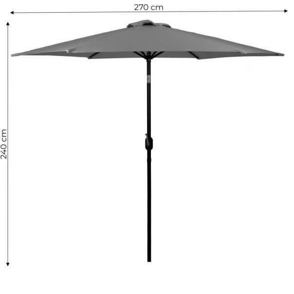 MODERNHOME Ugaoni suncobran 270cm, siva - SL-UM003C GREY