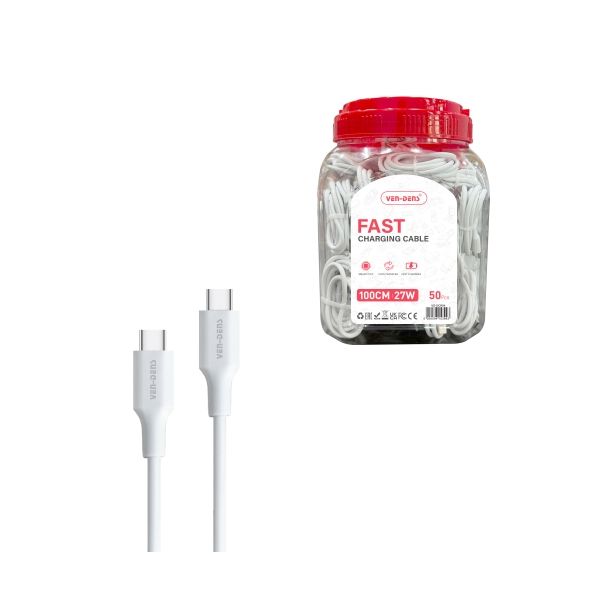 Ven Dens USB kabl VD-DCR 05 Type C na Type C 60W 1m 1/50 kom, bela - EP2631607