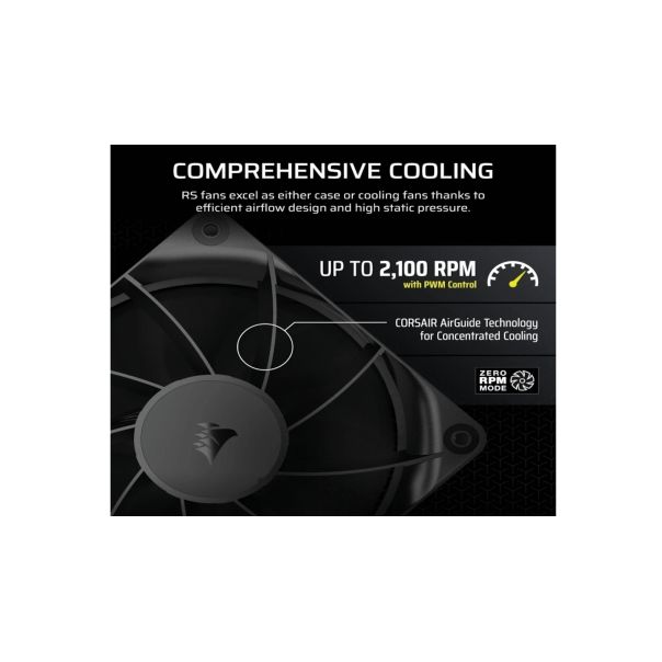 CORSAIR Kuler 120mm RS120 triple pack, crna - CO-9050189-WW
