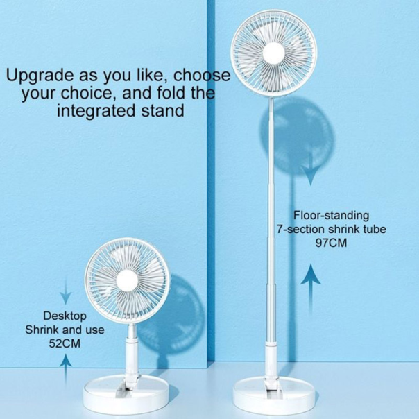 Ventilator sa podesivom visinom i daljinskim upravljačem beli - 617120