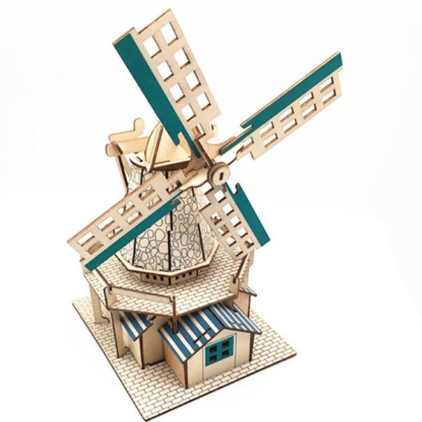 3d drvena slagalica - Holandska vetrenjača - 41-1-1