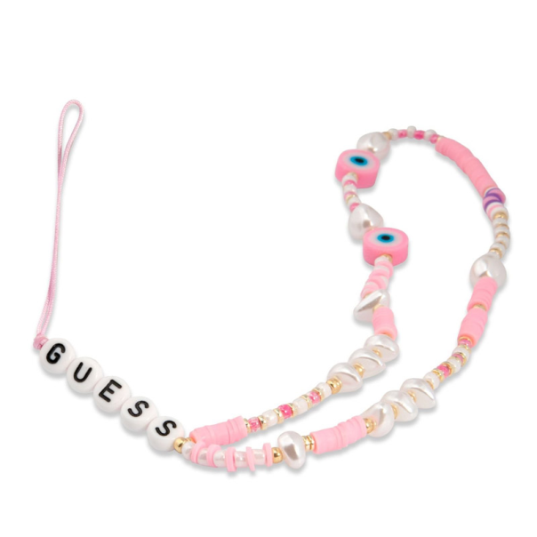Vežica za mobilni Guess Strap Beads Shell Pink - GUSTSHPP