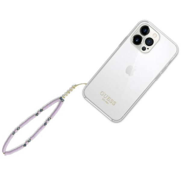 Vežica za mobilni Guess Strap Heishi Beads Lilac - GUSTPEARU