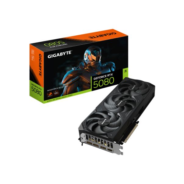 GIGABYTE Grafička karta GV-N5080WF3OC-16GD 16GB 256 bit, crna - GV-N5080WF3OC-16GD