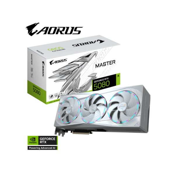 GIGABYTE Grafička karta RTX 5080 AORUS MASTER ICE 16GB GV-N5080AORUSM ICE-16GD - VGA02945