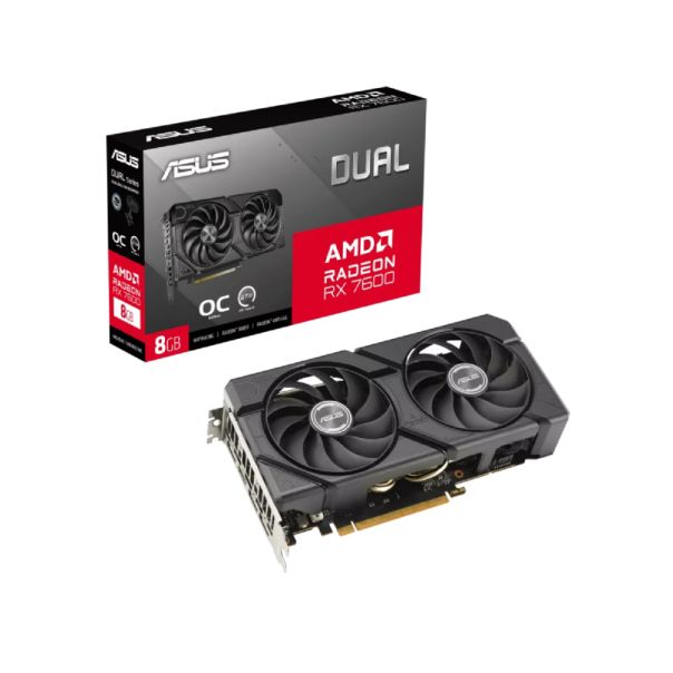 ASUS AMD Radeon RX 7600 EVO 8GB DUAL-RX7600-O8G-EVO - VGA02950