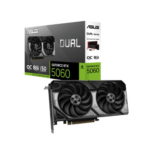 ASUS Grafička karta DUAL RTX 5060 8GB 128bit, crna - DUAL-RTX5060-O8G
